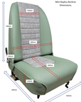 MKI COOPER REPLICA RECLINING COMPLETE SEAT LEFT HAND (VINYL)