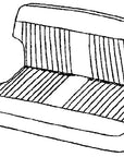 HERALD 1200 & 12/50 & VITESSE 6 REAR SALOON SEAT COVER KIT 1961-67