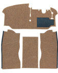 TYPE 2 VAN 1978-79 LATE PEDAL CONFIGURATION COMPLETE FRONT CARPET SET RHD NARROW WEAVE