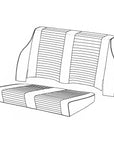 RILEY ELF/ WOLSELEY HORNET MKIII REAR SEAT COVERING KIT