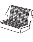 MINI SALOON 1100 SPECIAL & MINI HL VINYL & PLAID CLOTH REAR SEAT COVER