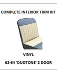 MINOR 62-64 'DUOTONE' 2 DOOR VINYL COMPLETE INTERIOR TRIM KIT