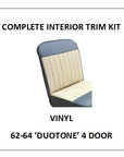 MINOR 62-64 'DUOTONE' 4 DOOR VINYL COMPLETE INTERIOR TRIM KIT