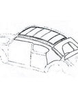 VW BEETLE DELUXE HEADLINING KIT - 1957-73 - 4 HOOP WITH THE SMALLER REAR WINDOW