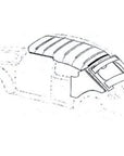 VW BEETLE DELUXE HEADLINING KIT -6 HOOPS