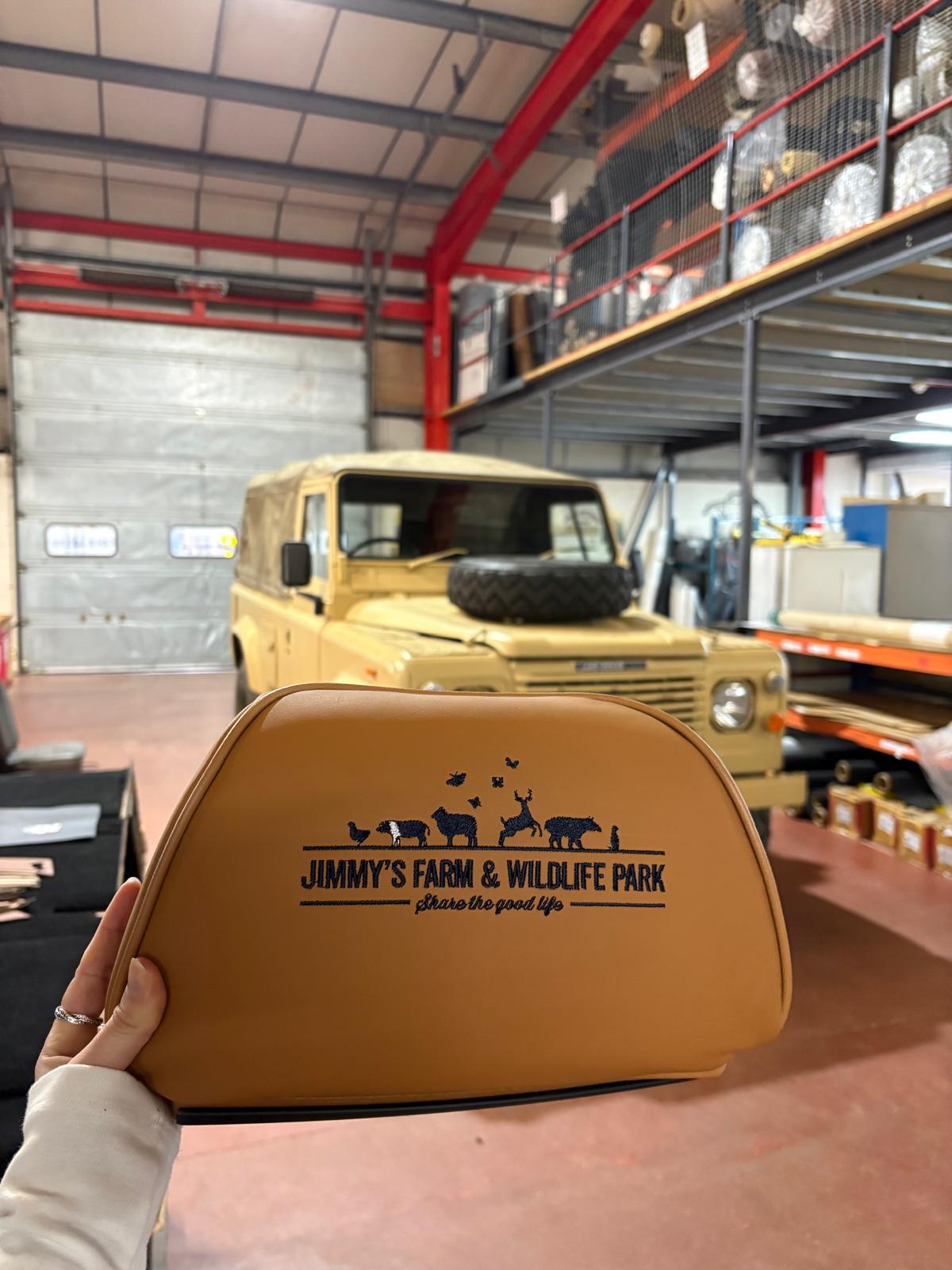 Newton Commercial Embroidery Jimmy's Farm Logo