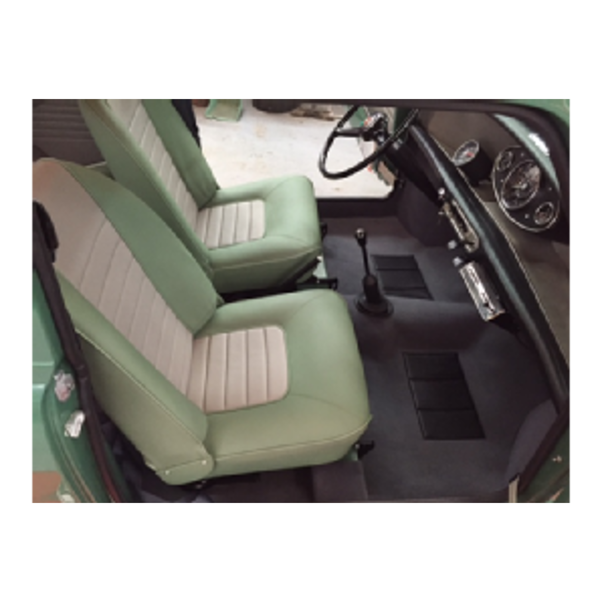 MKI COOPER REPLICA RECLINING COMPLETE SEAT RIGHT HAND (VINYL)