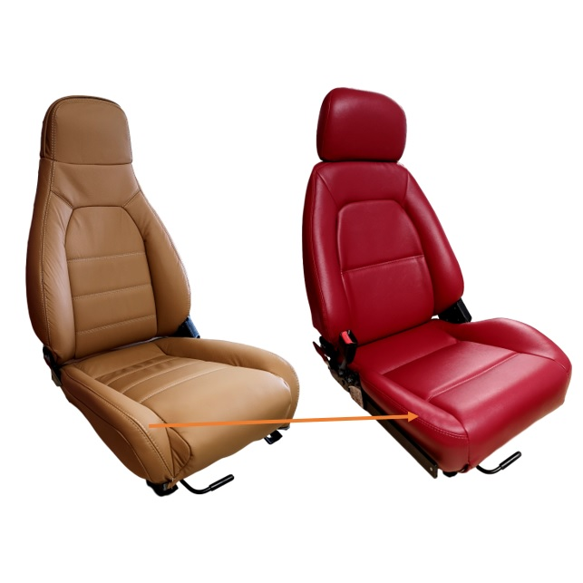 MX5 SERIES 1 LEATHER HIGHBACK SEAT COVERS WITH FLUSH BASE SIDE BLOSTERS