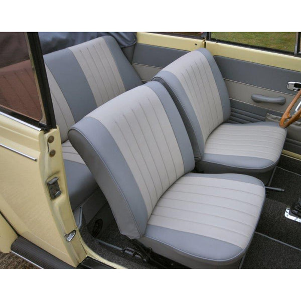 BEETLE CABRIO 73on TWOTONE FRONT & REAR SEAT COVERS (3 POINTS)