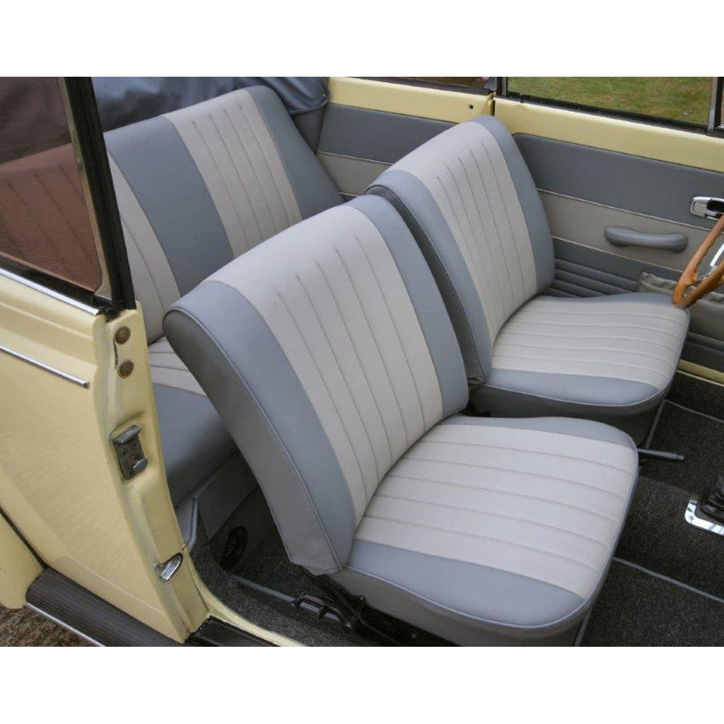 BEETLE CABRIO 65-72 TWOTONE FRONT & REAR SEAT COVERS (2 POINT)