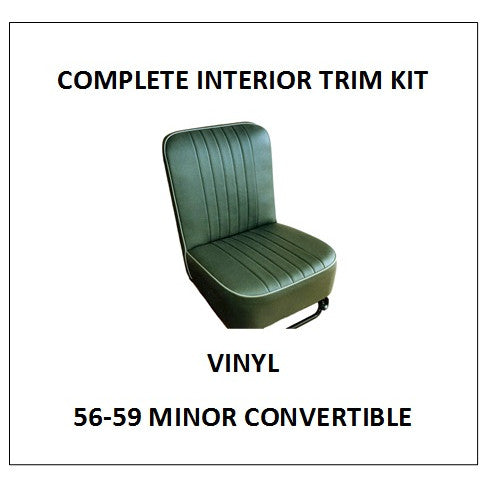 MINOR 1000 56-59 CONVERTIBLE VINYL COMPLETE INTERIOR TRIM KIT