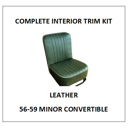 MINOR 1000 56-59 CONVERTIBLE LEATHER COMPLETE INTERIOR TRIM KIT